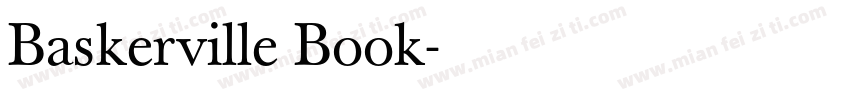 Baskerville Book字体转换